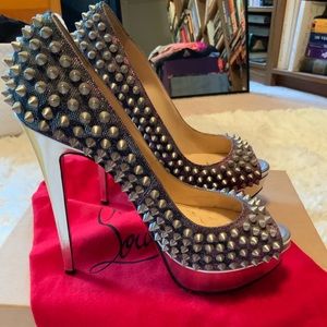 Peep toe spiked Louboutin